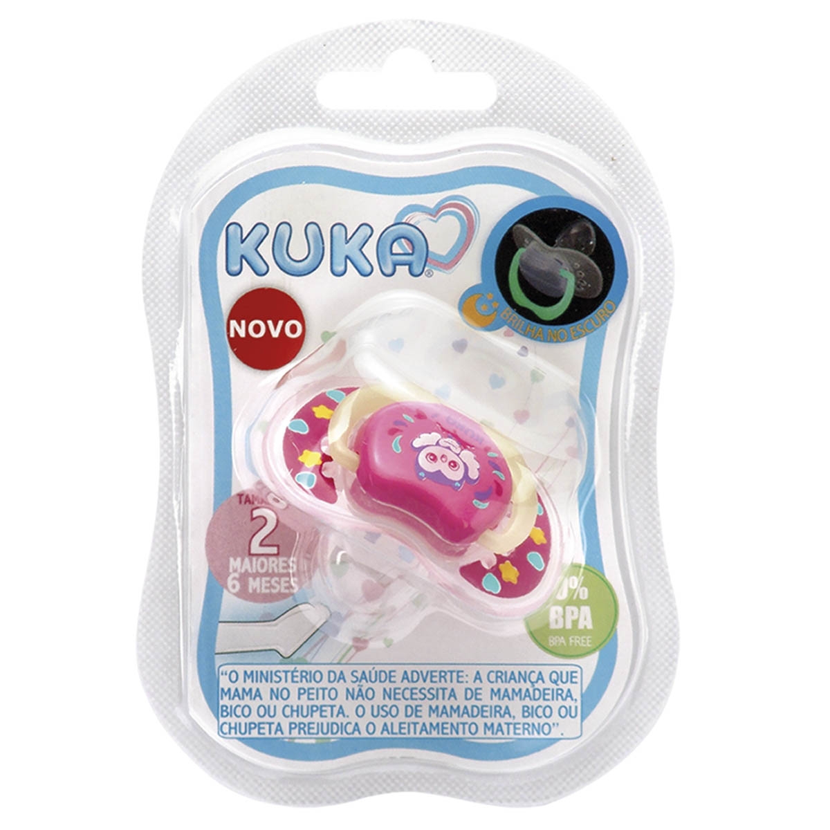 Chupeta Kuka Lumina 6+ meses, rosa