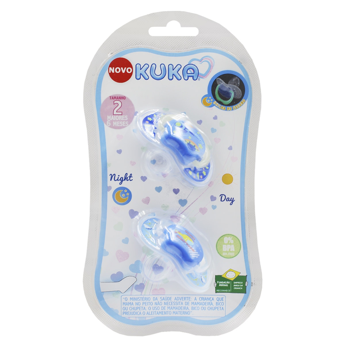 Chupetas Lumina Night And Day Azul Tamanho 2 Kuka