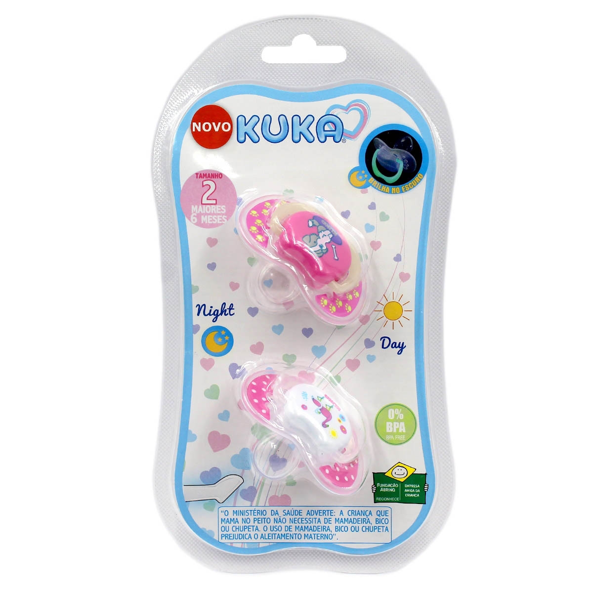 Chupetas Lumina Night And Day Rosa Tamanho 2 Kuka