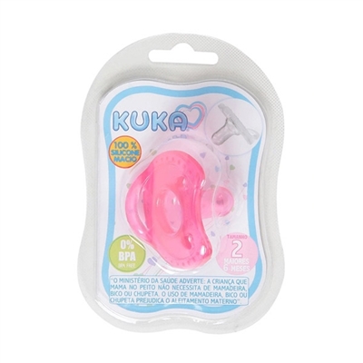 Chupeta Kuka Soft Comfort 0 a 6 meses, rosa