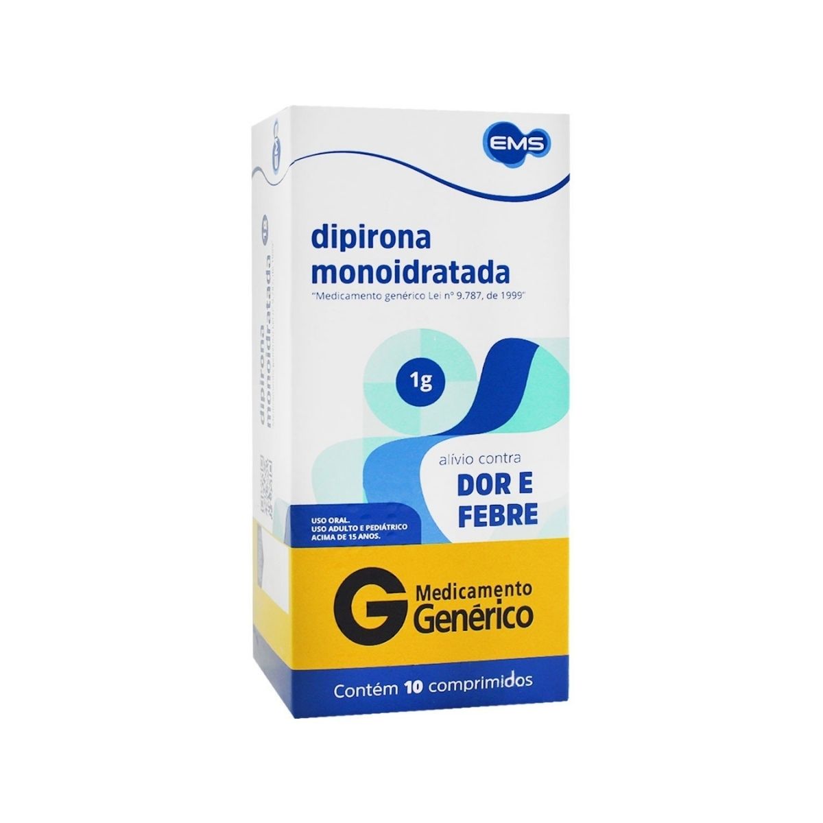 Dipirona Monoidratada Comprimido 1000mg 10 Comprimidos