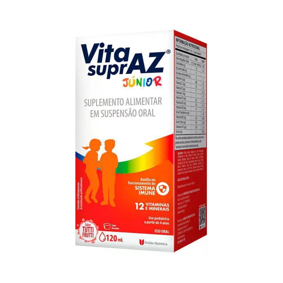 Vita Supraz Júnior Sabor Tutti-Frutti União Química 120ml