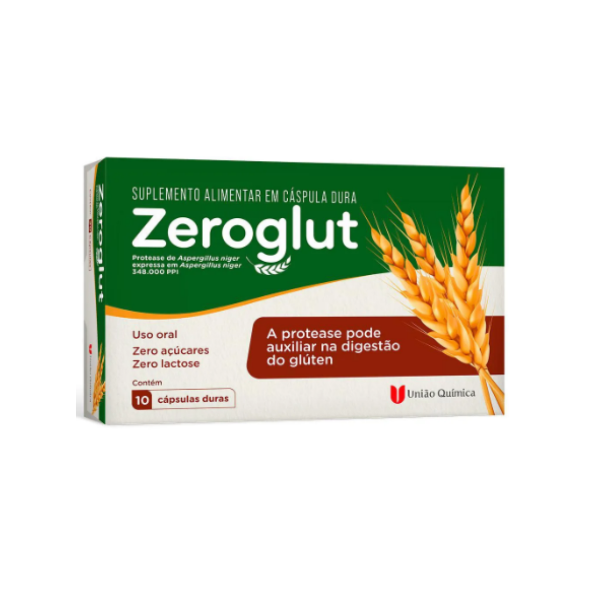Zeroglut União Química 348.000 PPI 10 Cápsulas
