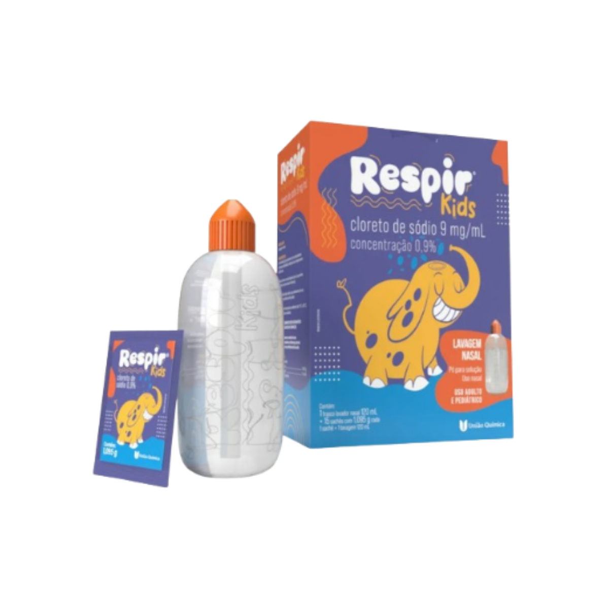 Kit Respir Kids Uniao Quimica Po Para Solucao Nasal + Frasco 120ml