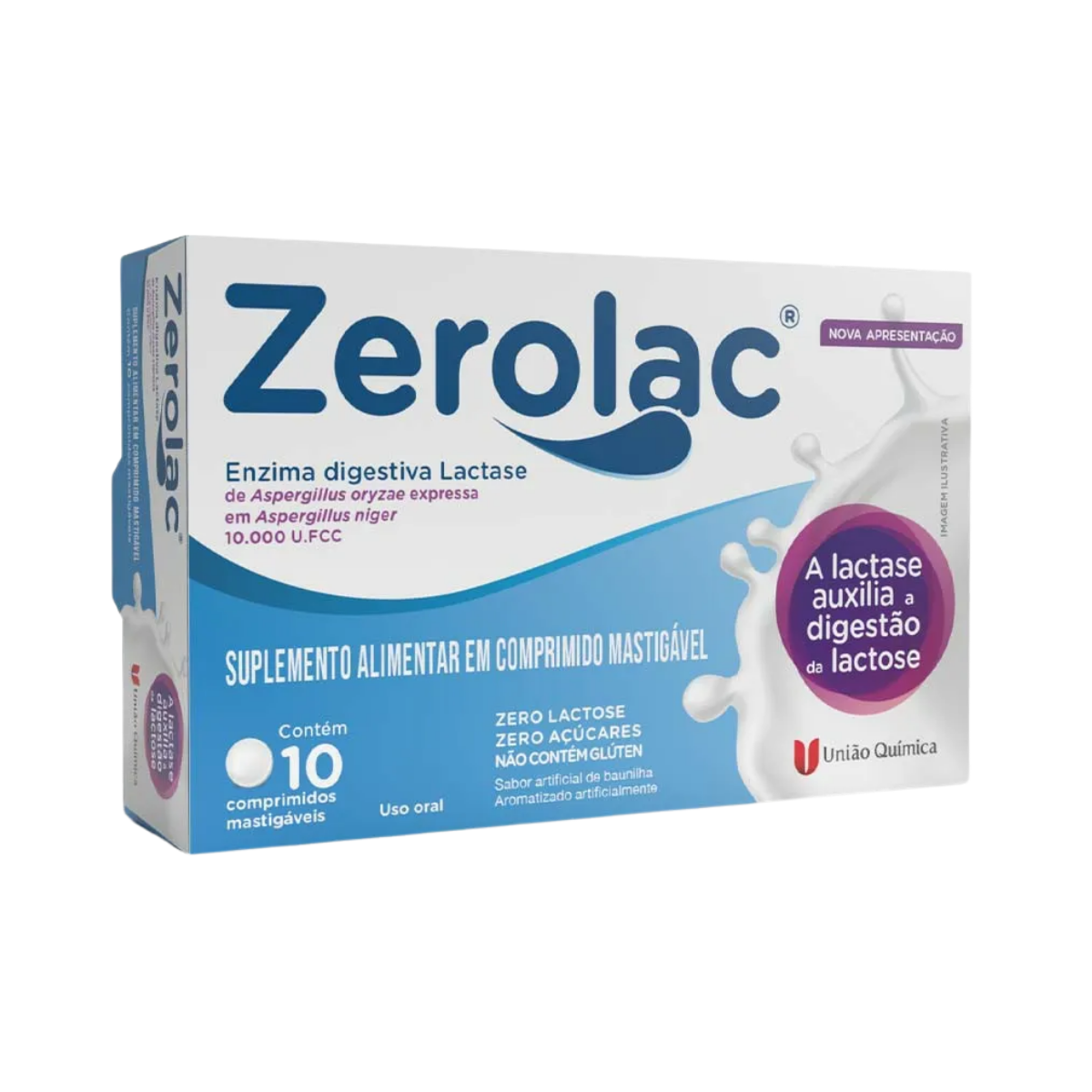 Zerolac União Química 10000FCC 10 Comprimidos