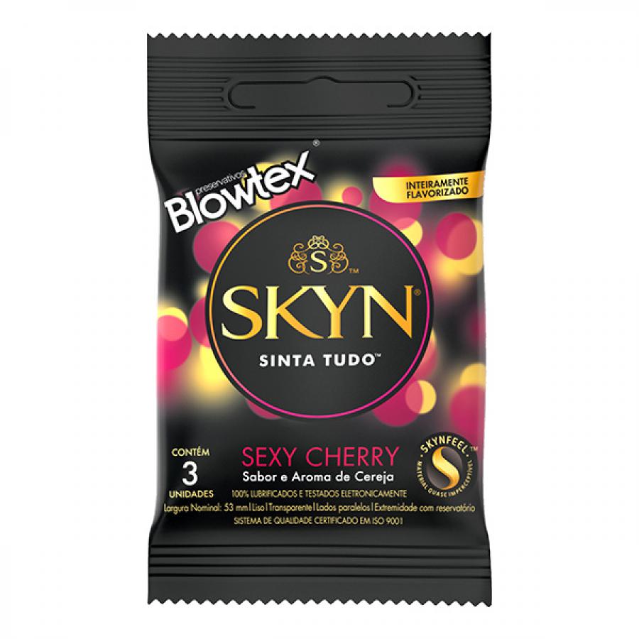 PRESERVATIVO BLOWTEX SKYN SEXY CHERRY COM 3 UNIDADES