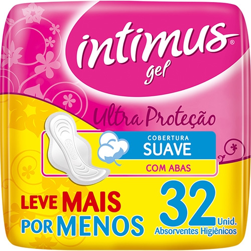 Absorvente Intimus Tripla Proteção Cobertura Seca 32 unidades