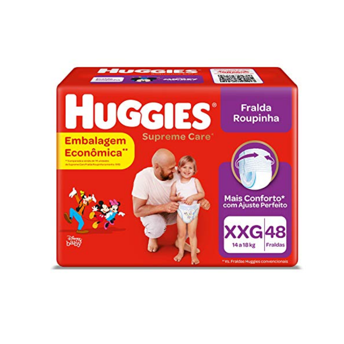 Fralda Roupinha Huggies Supreme Care Hiper Tamanho XXG 48 Unidades