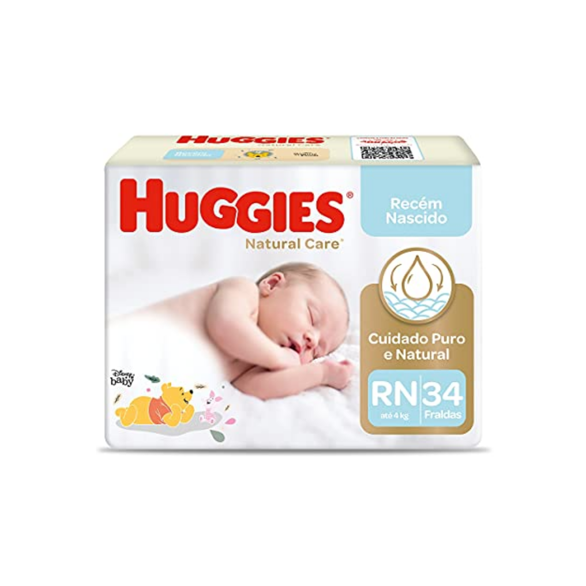 Fralda Huggies Natural Care RN 34 Unidades