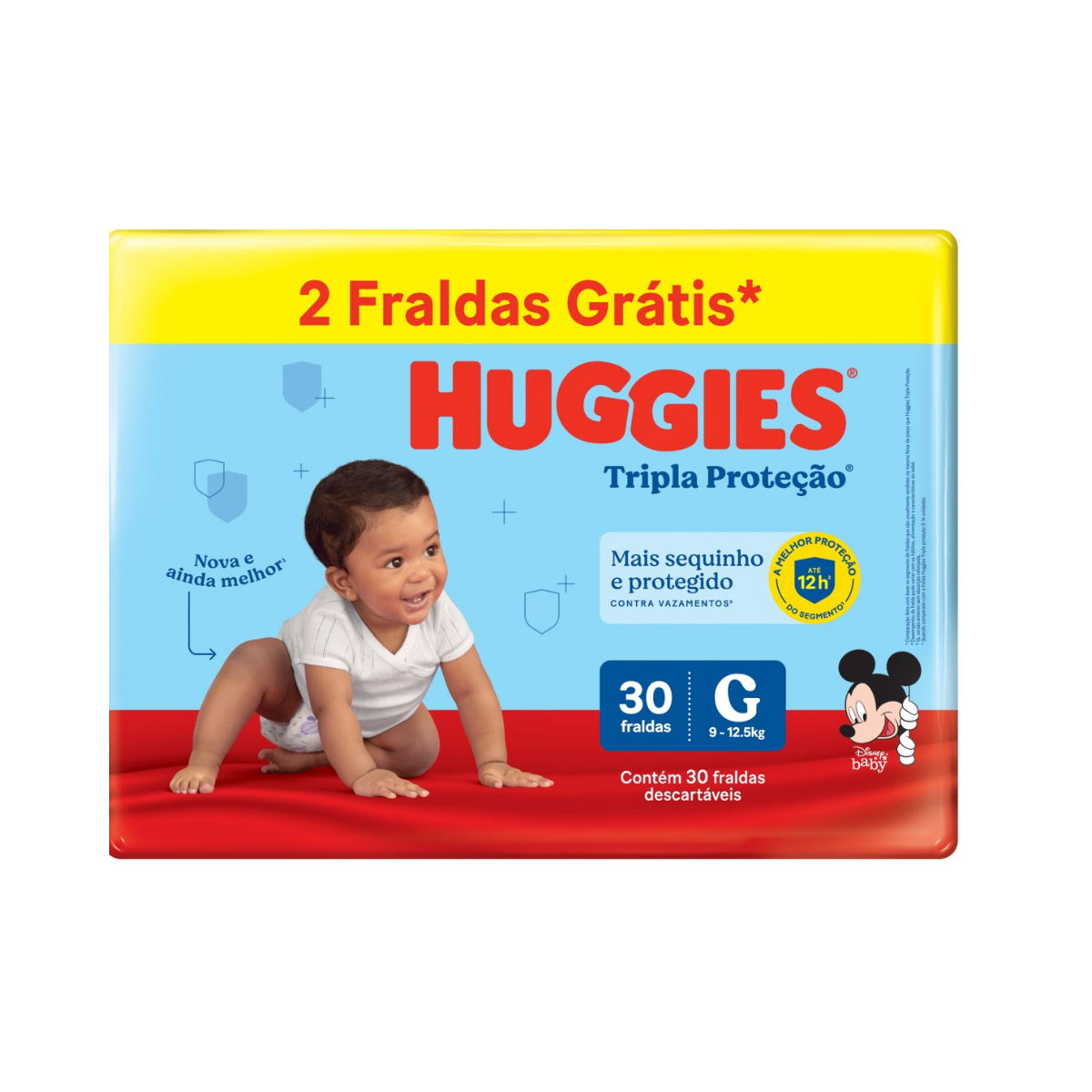 Fralda Tripla Proteção Mega G Huggies 30 Unidades