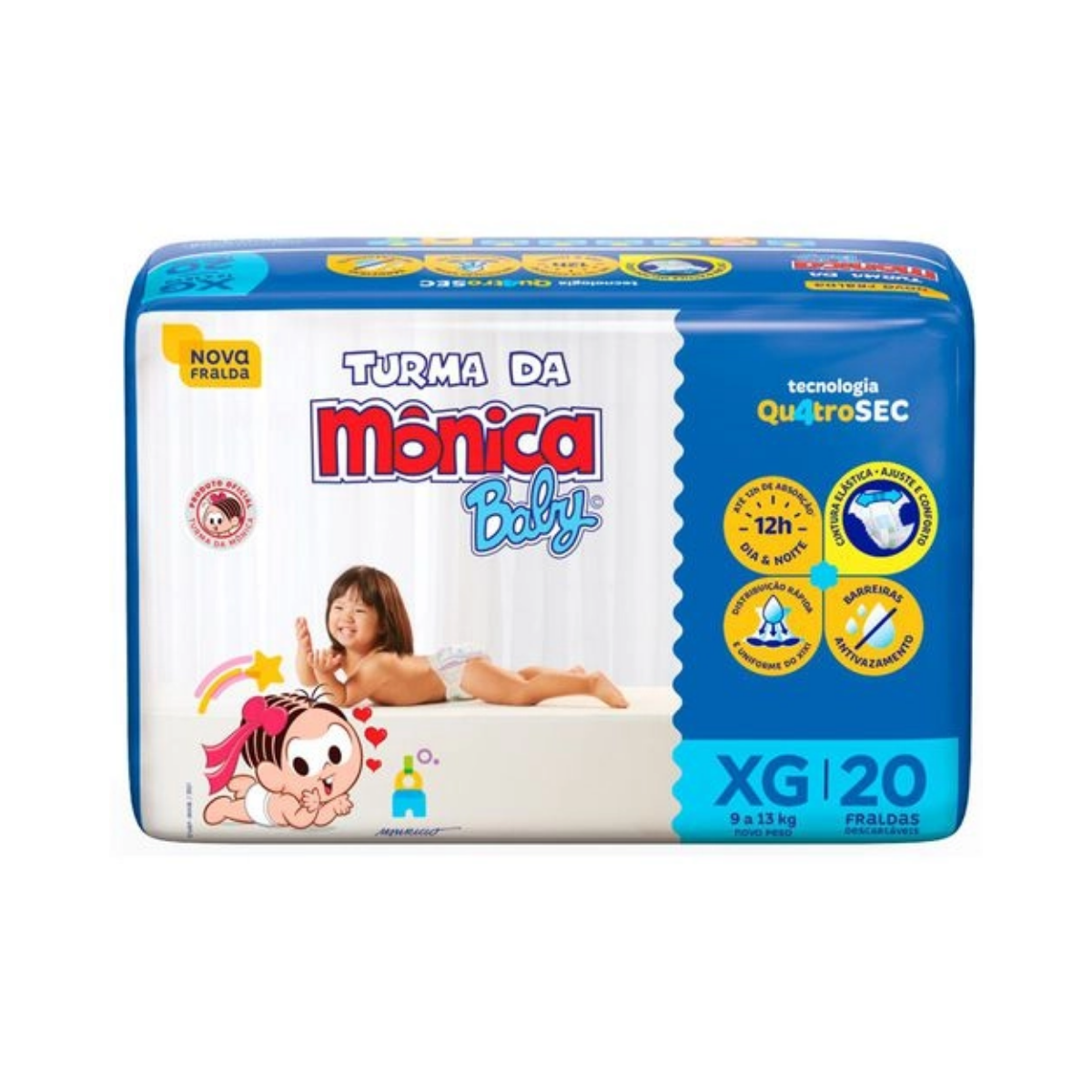 Fralda Turma da Mônica Baby XG 20 Unidades