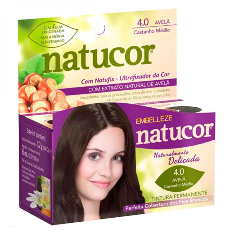 Tintura Suave 4.0 Castanho Medio Natucor Embelleze