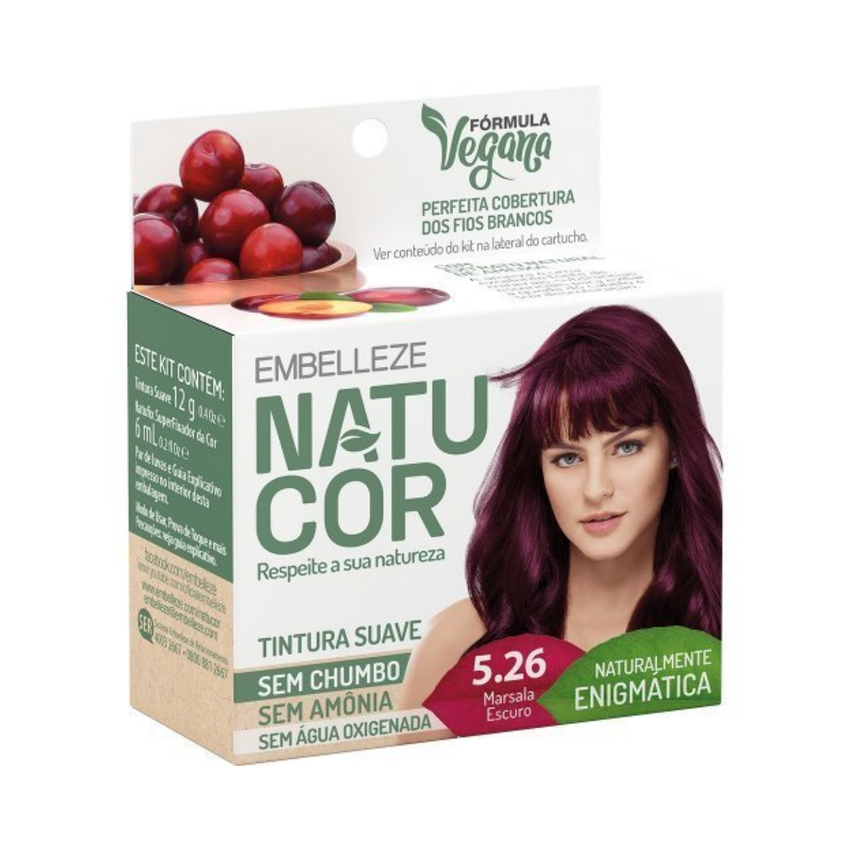 Tintura Suave 5.26 Marsala Escuro Natucor Embelleze