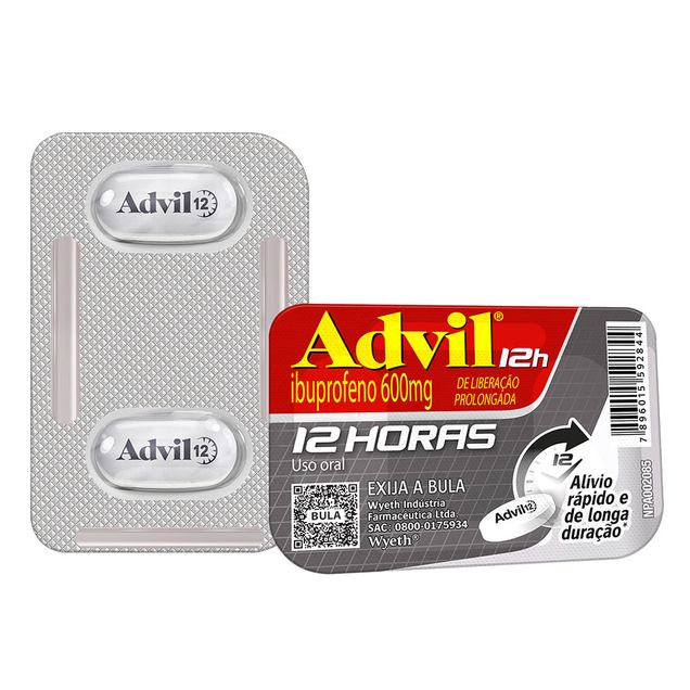ADVIL 600MG 12 HORAS 2 COMPRIMIDOS