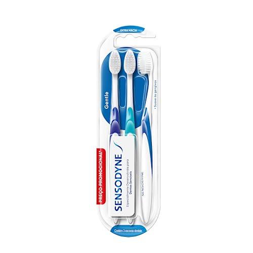 Kit Escova de Dente Sensodyne Gentle 3 Unidades