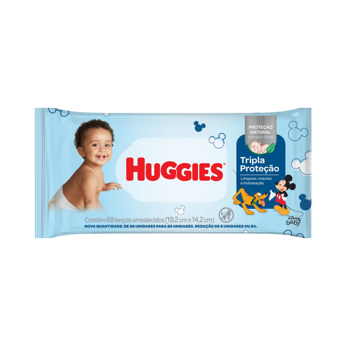 Toalha Umedecida Huggies Tripla Proteção 88 Unidades