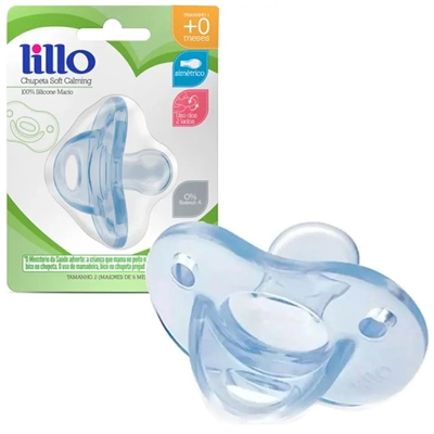 Chupeta Lillo Soft Calming 100% Silicone T1 Azul