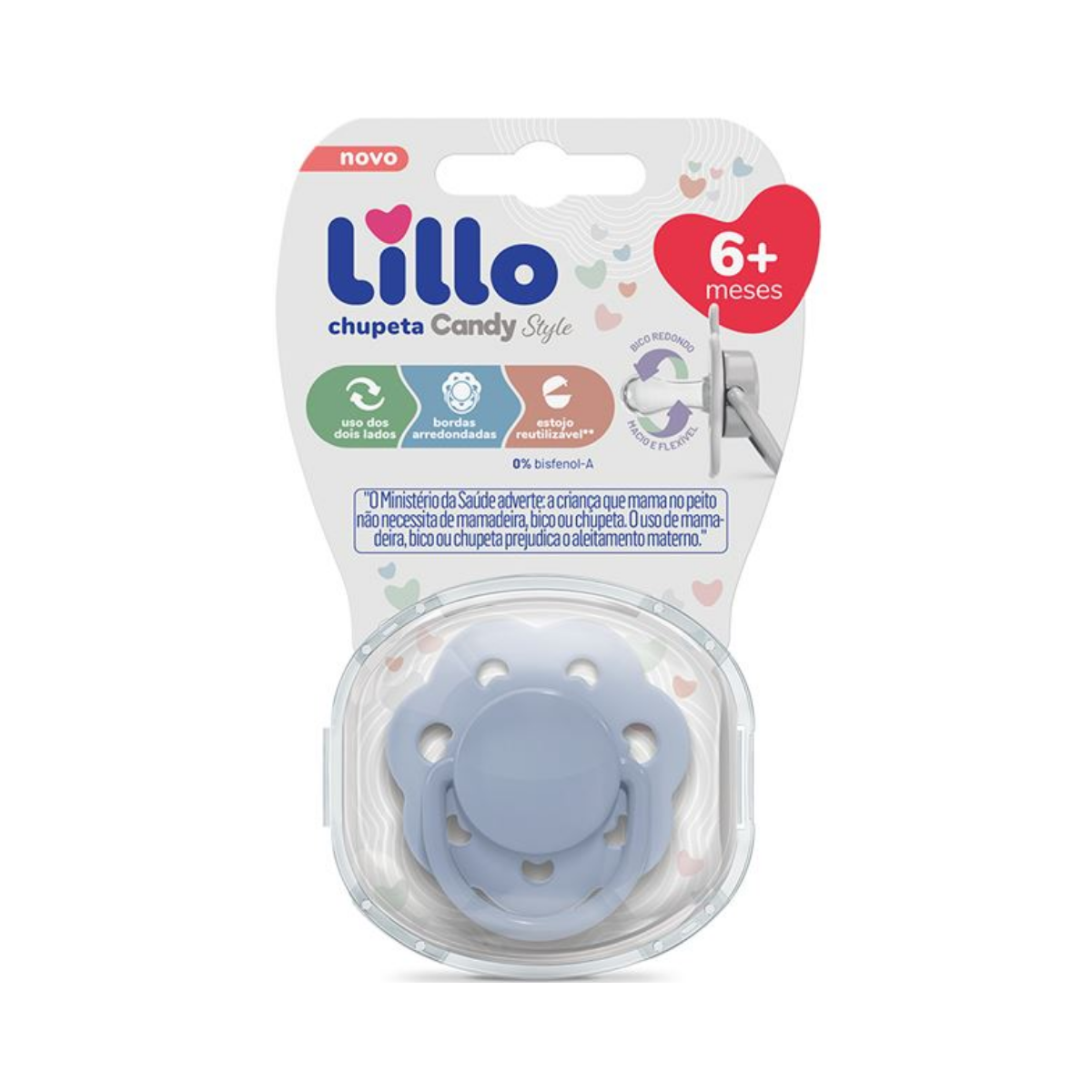 Chupeta Candy 0 A 6 Meses Azul Lillo