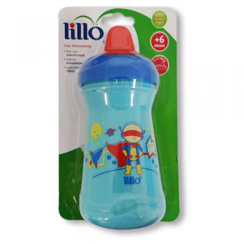 COPO LILLO ANTIVAZ PRINC E HEROI 300ML AZUL (COD:6