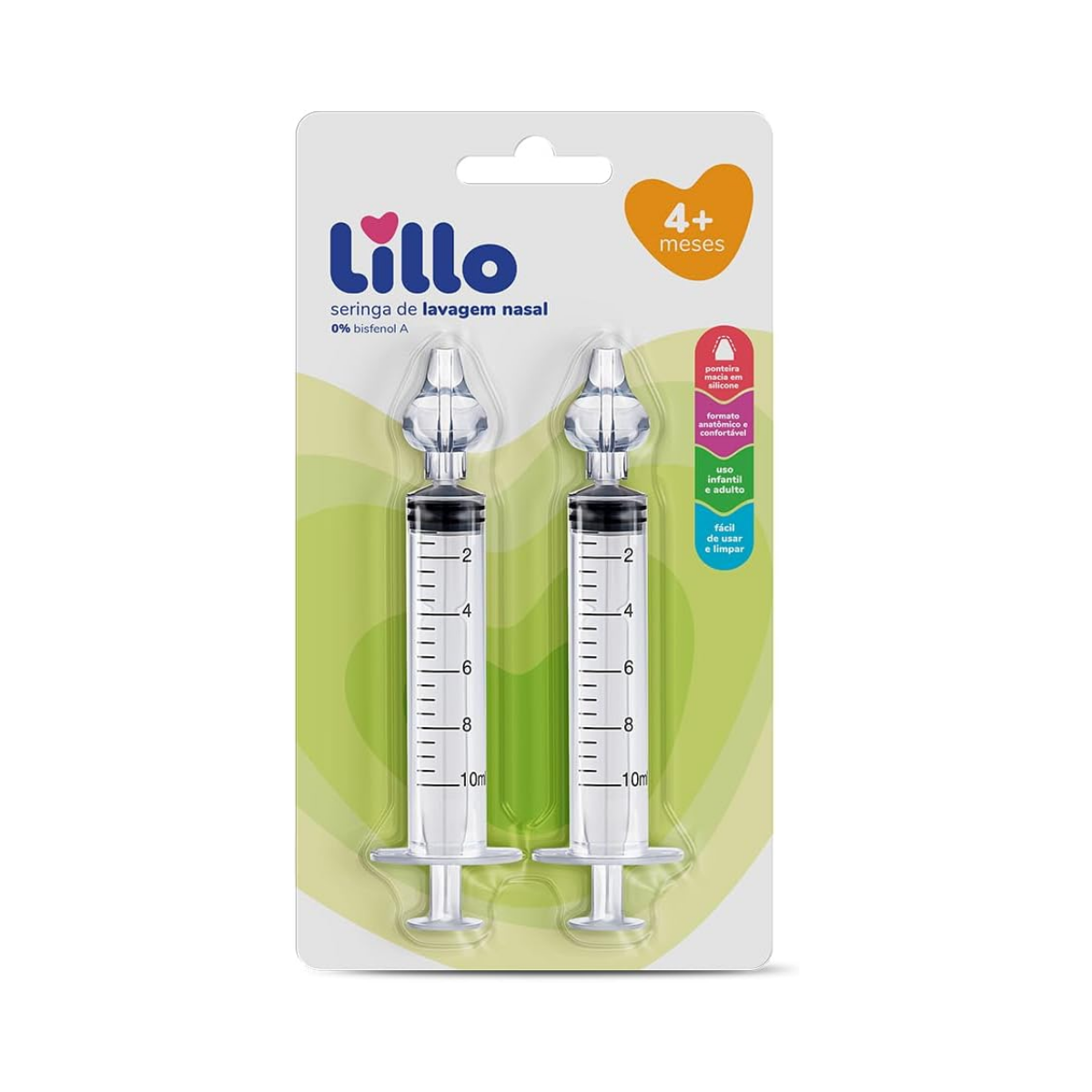 Kit De Seringa Lavagem Nasal Lillo 2 Unidades