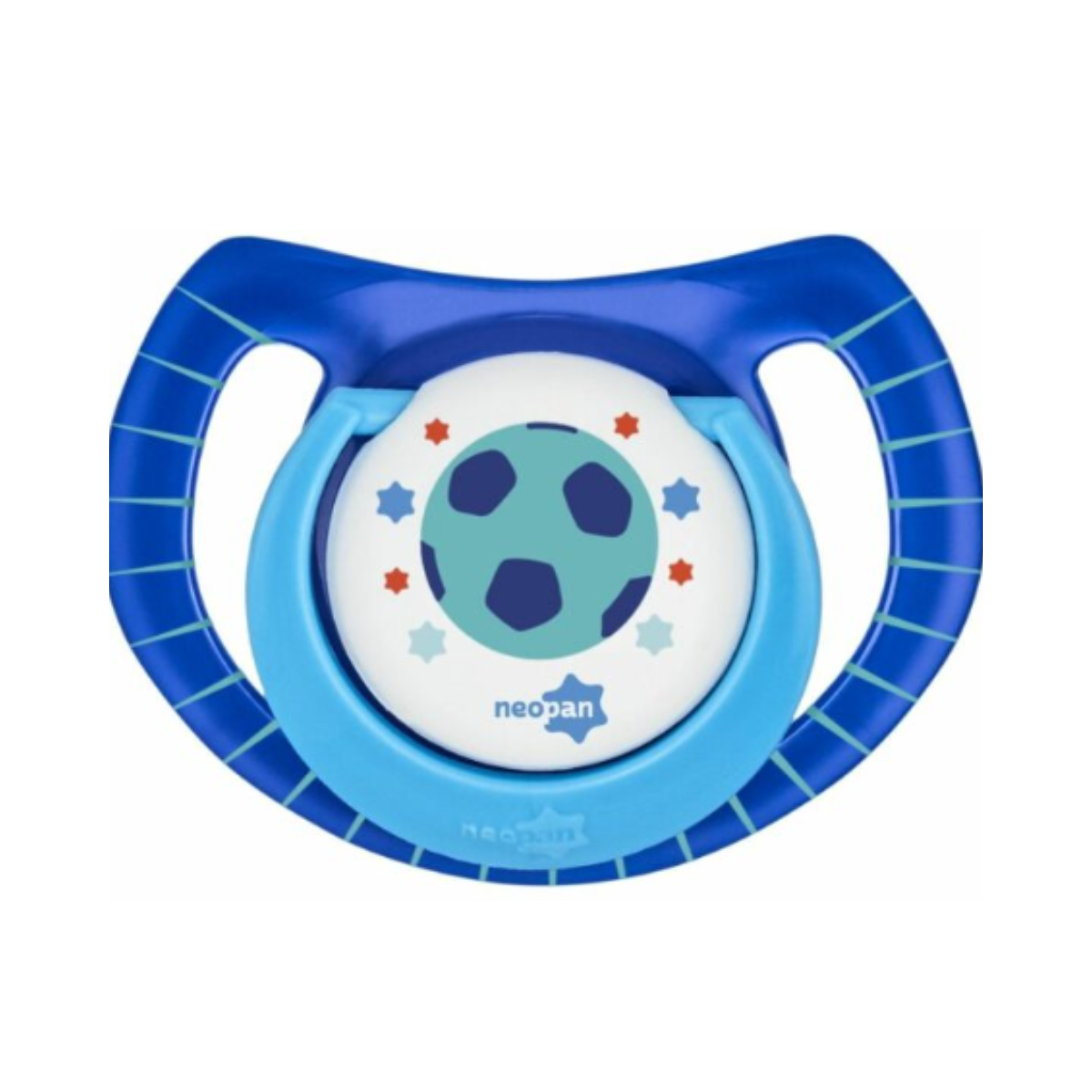 Chupeta Bico de Silicone Ortodôntica Bola Azul Neopan, Tamanho 1