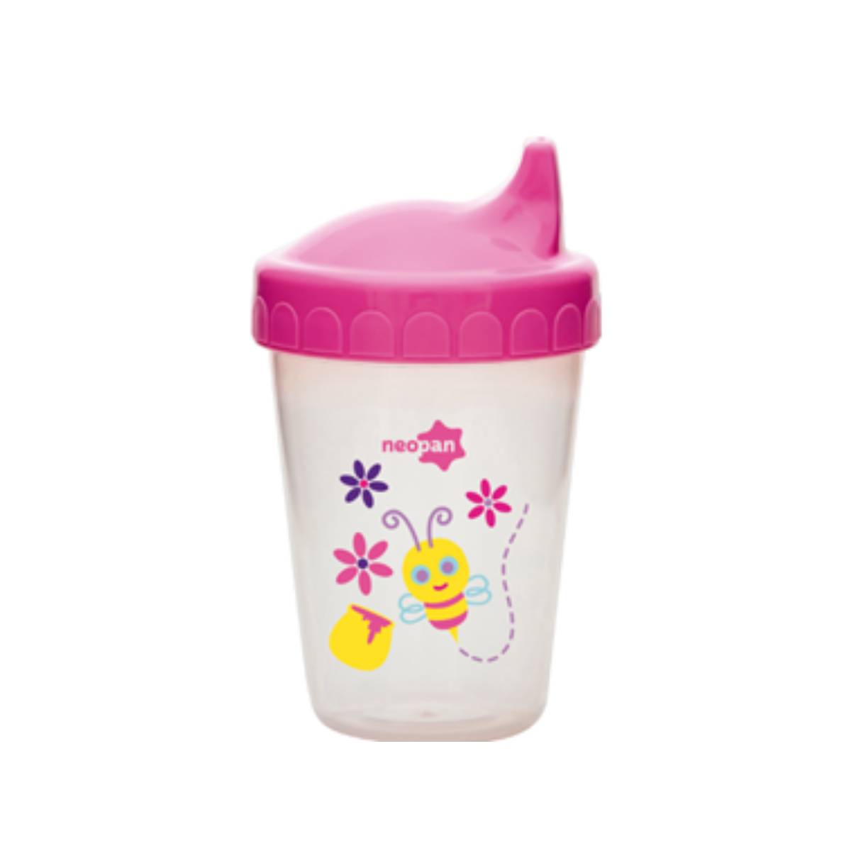 Copo Neopan Educativo sem alca, rosa com capacidade de 250mL