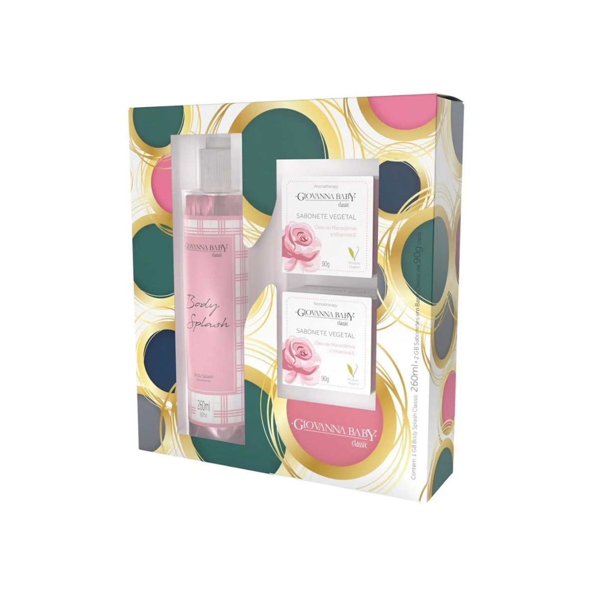 Kit Giovanna Baby Classic Body Splash 260Ml e 2 Sabonetes 90G
