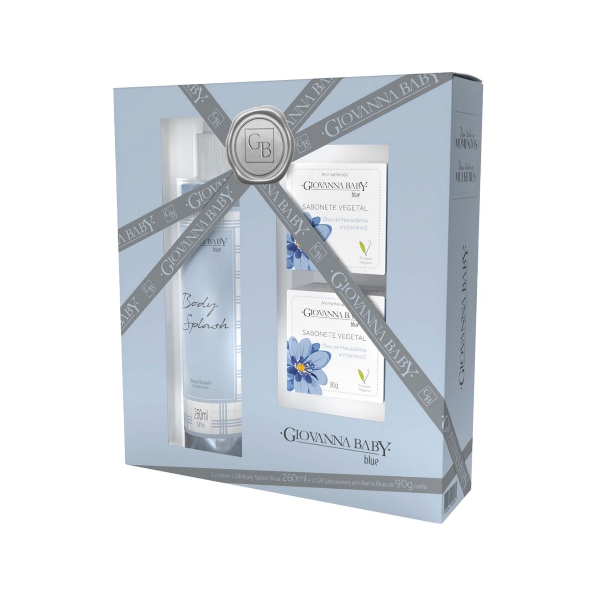Kit Giovanna Baby Body Splash 260ml e Sabonete Vegetal Blue 90g