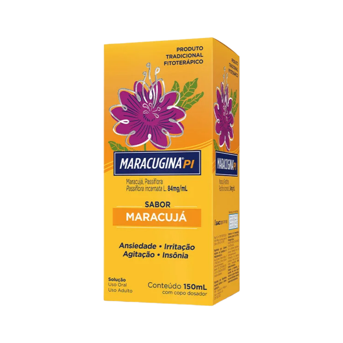Maracugina PI 84mg/mL,1 frasco com 150 mL de solucao de uso oral + copo dosador, sabor maracuja