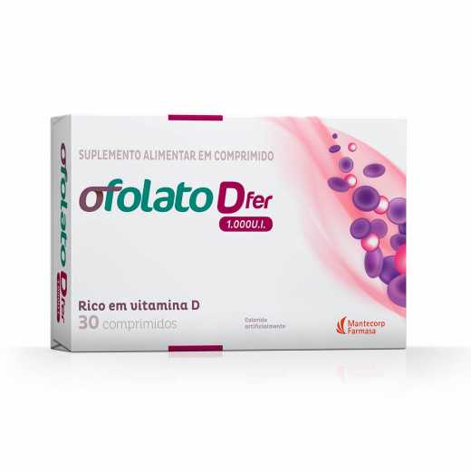 Ofolato D Fer 1.000UI com 30 Comprimidos