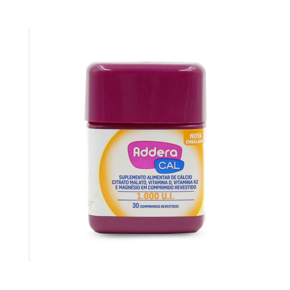 Suplemento Vitaminico Addera Cal 1.000UI 30 Comprimidos