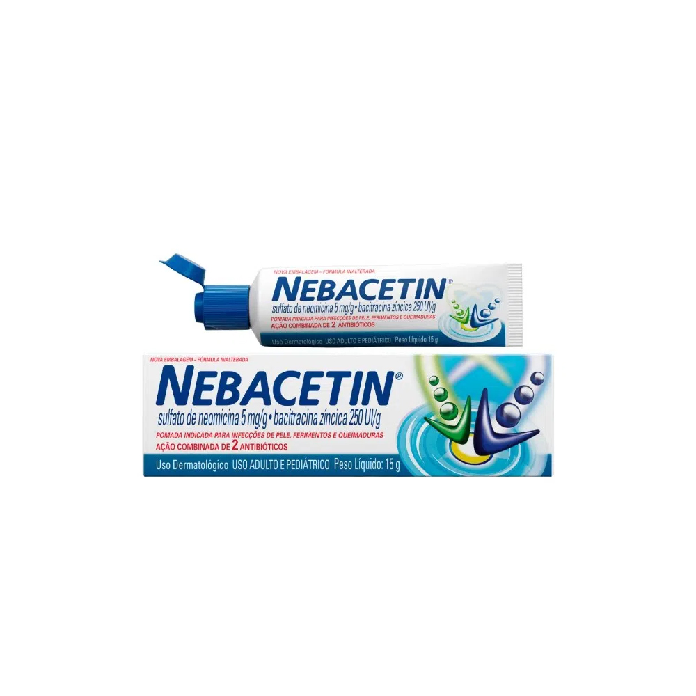 Nebacetin 250UI/g + 5mg/g Pomada 15G