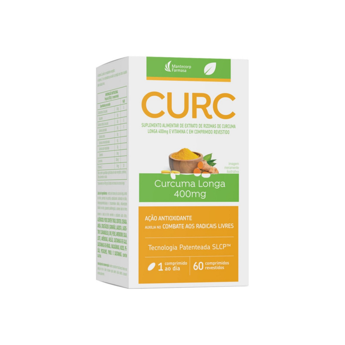 Suplemento Alimentar Curc 60 Comprimidos