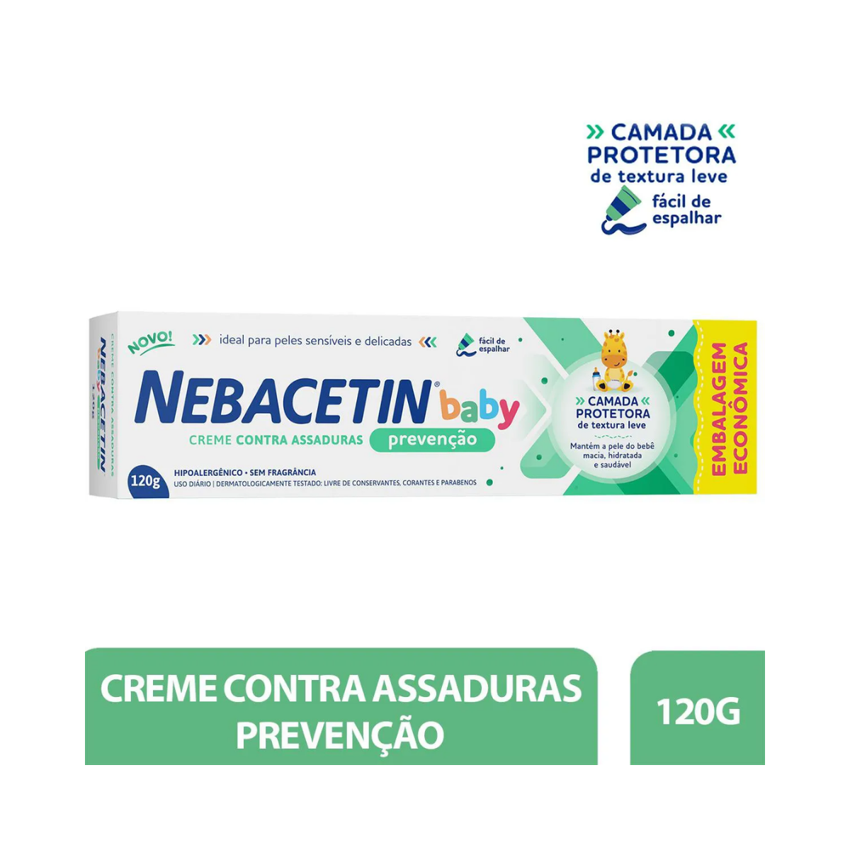 Creme contra Assaduras Nebacetin Baby Prevent 120G
