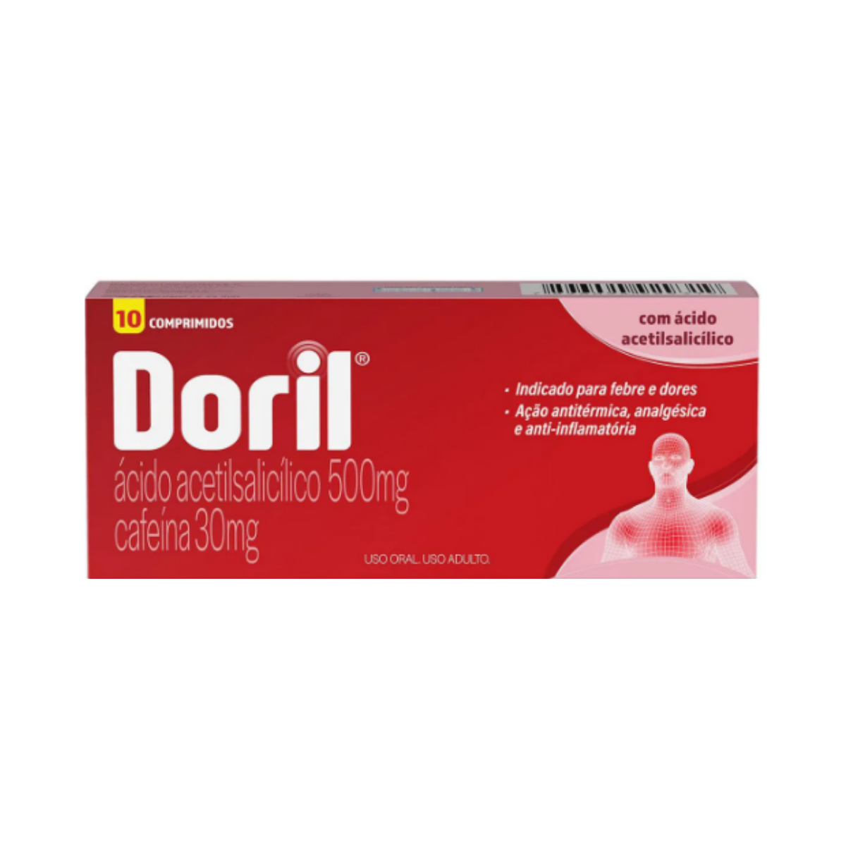 Doril Cosmed 500mg + 30mg 10 Comprimidos