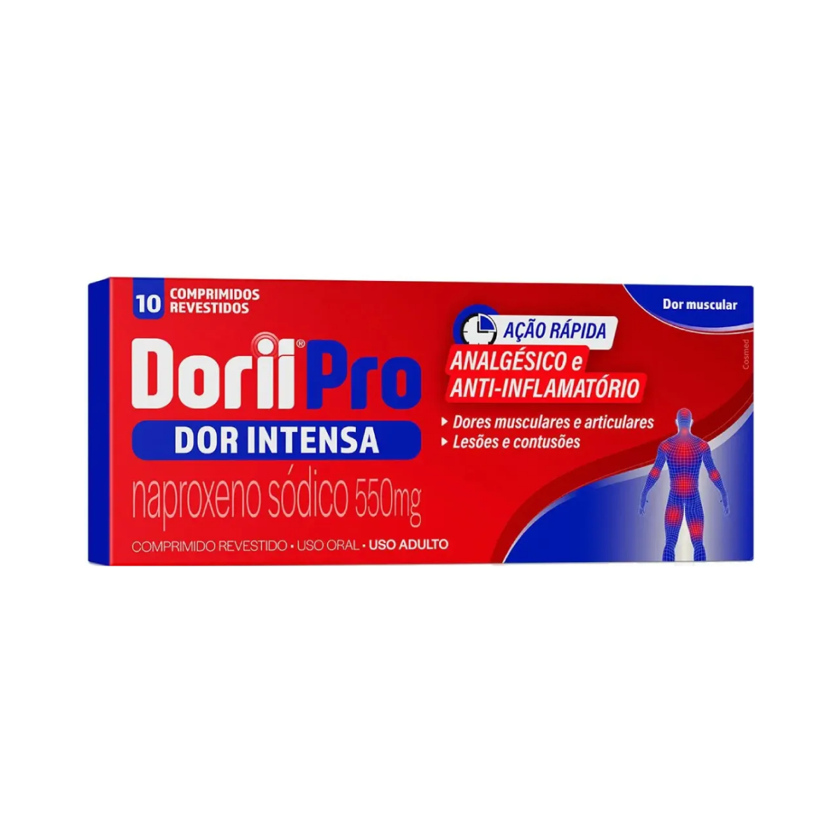Dorii Pro Naproxeno Sodico Hypera 550mg 10 Comprimidos