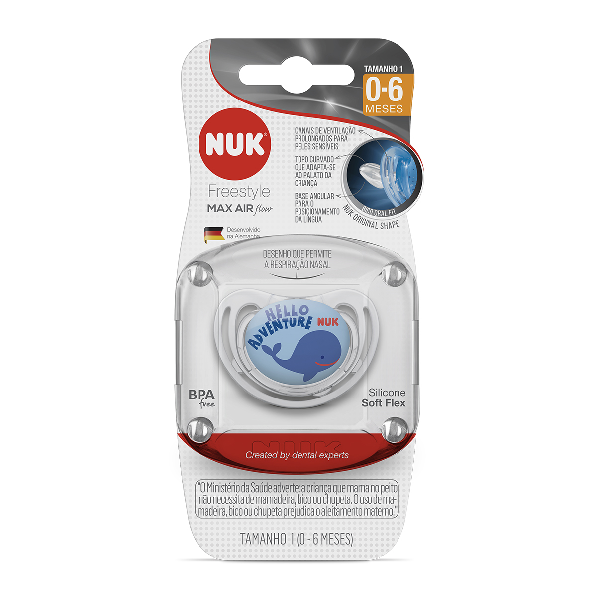 CHUPETA NUK FREESTYLE BOY CLEAN S1 REF: 729744-1B