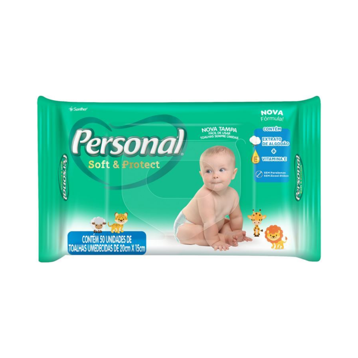 Lenço Umedecido Baby Personal 50 Unidades