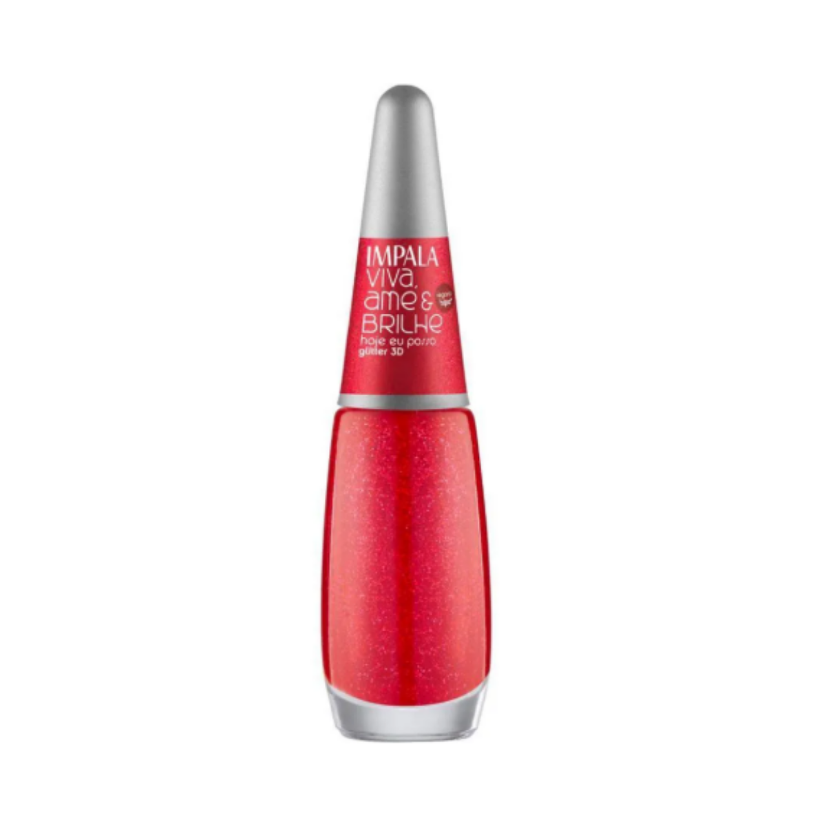 Esmalte Glitter 3D Viva, Ame E Brilhe Hoje Eu Posso Impala 7,5ml