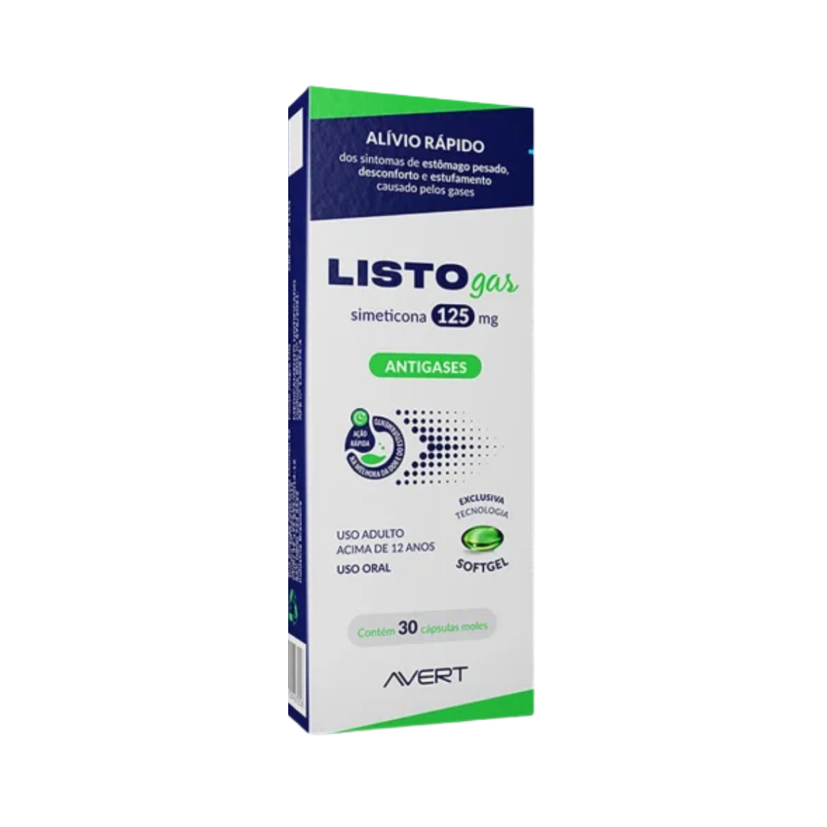 LISTOGAS 125MG C/30 CPS BIOLAB (S)