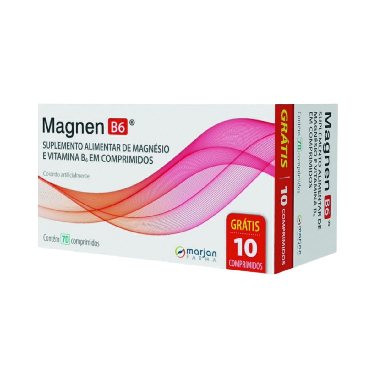 Suplemento Alimentar Magnen B6 Marjan Farma 70 Comprimidos