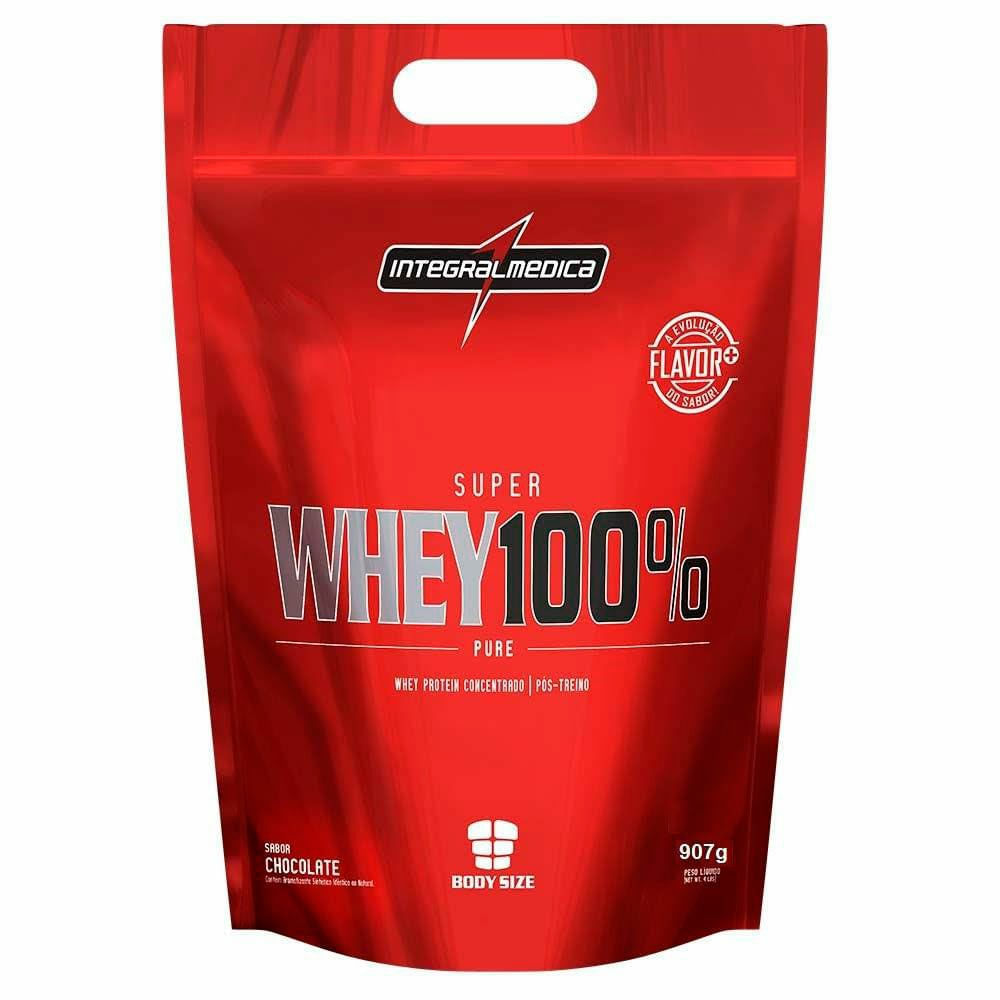 Whey 100% Morango Sache 907g