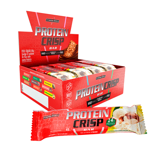 BARRA PROTEINA CRISP BAR LEITE EM PO COM C