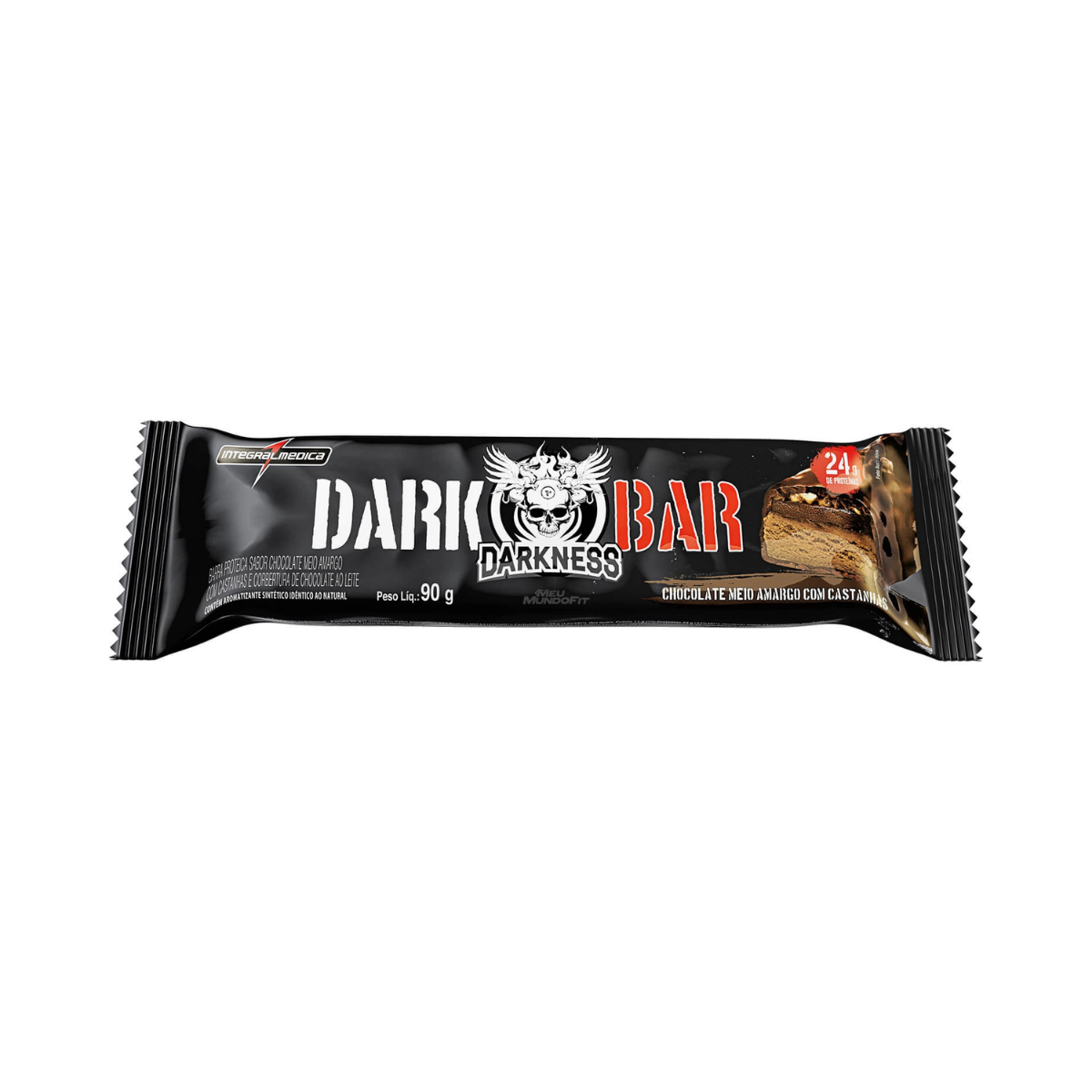 Barra De Proteina Dark Bar Creme De Avelã Com Chocolate Darkness 90g