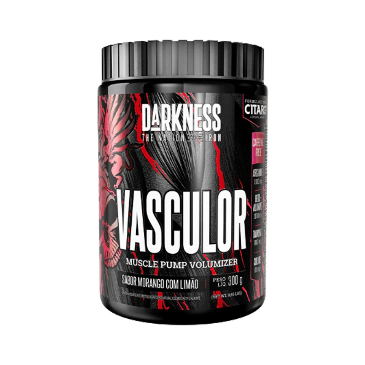 Vasculor Muscle Pump Volumizer Morango Com Limão Darkness 300g