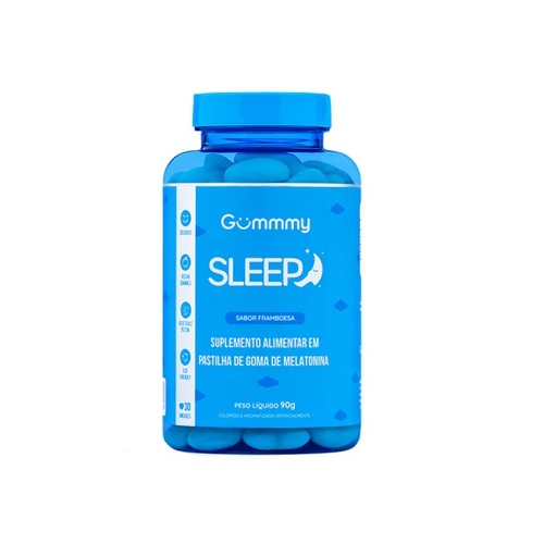 Gummy Sleep Vitamin framboesa, frasco com 30 pastilhas de goma