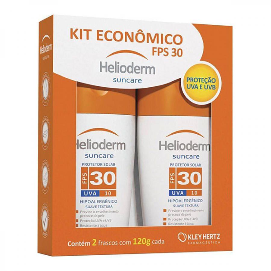 KIT ECONÔMICO HELIODERM FPS30 COM 2 UNIDADES DE 120G