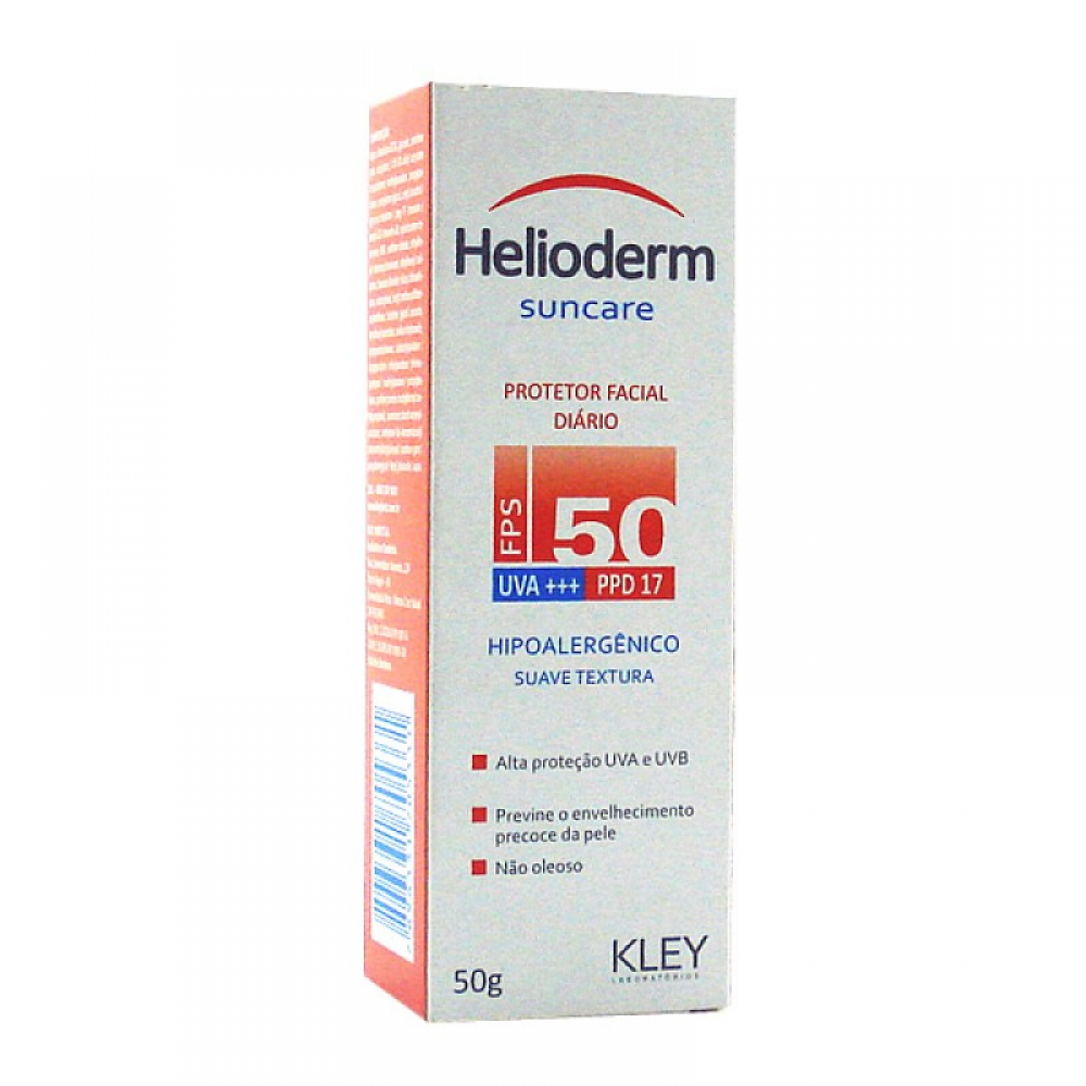 Kit Protetor Solar Helioderm Suncare FPS 30 120g + Facial FPS 50 50g