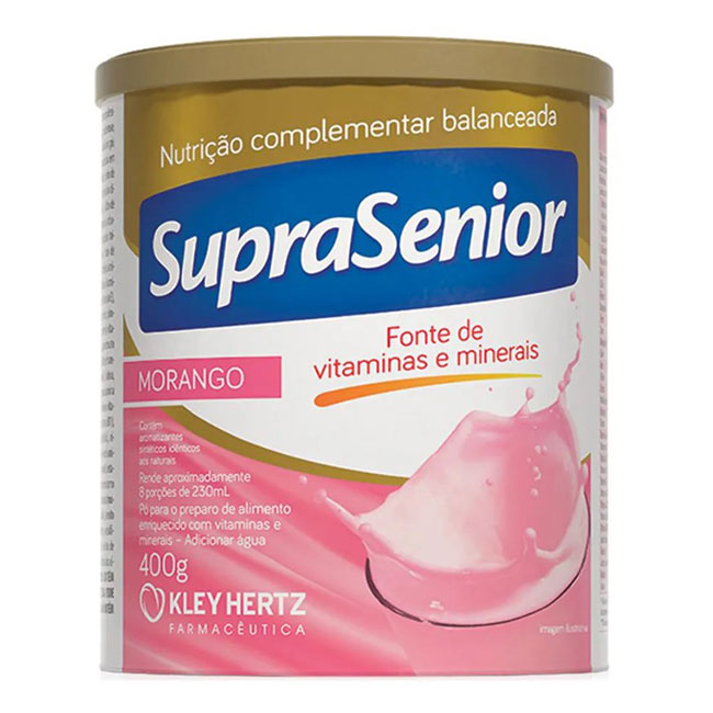 SupraSenior Suplemento Alimentar Sabor Morango 400g