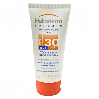 Protetor Solar Facial Helioderm Suncare FPS 30 Toque Seco 50g
